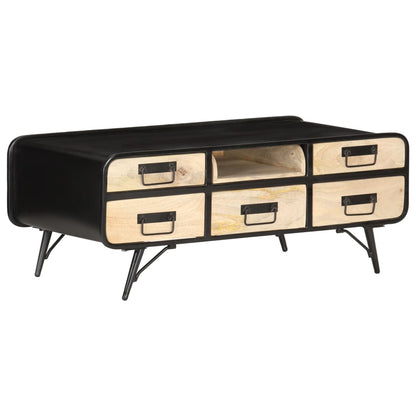 Soffbord Trä 100x50x40 cm massivt mangoträ