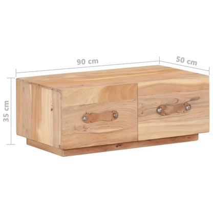 Soffbord Trä 90x50x35 cm massivt återvunnet trä