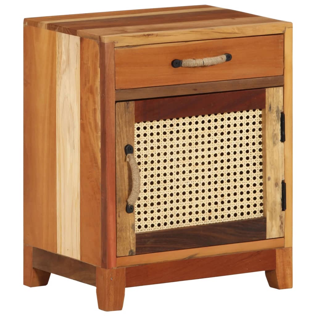 Sängbord Nattduksbord Trä 40x30x50 cm massivt återvunnet trä