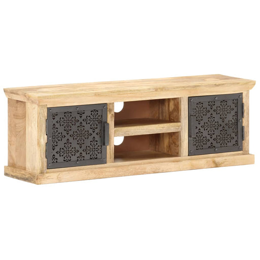 TV-Möbel DIV. TV-Bänk med ståldörrar 120x30x40 cm massivt mangoträ