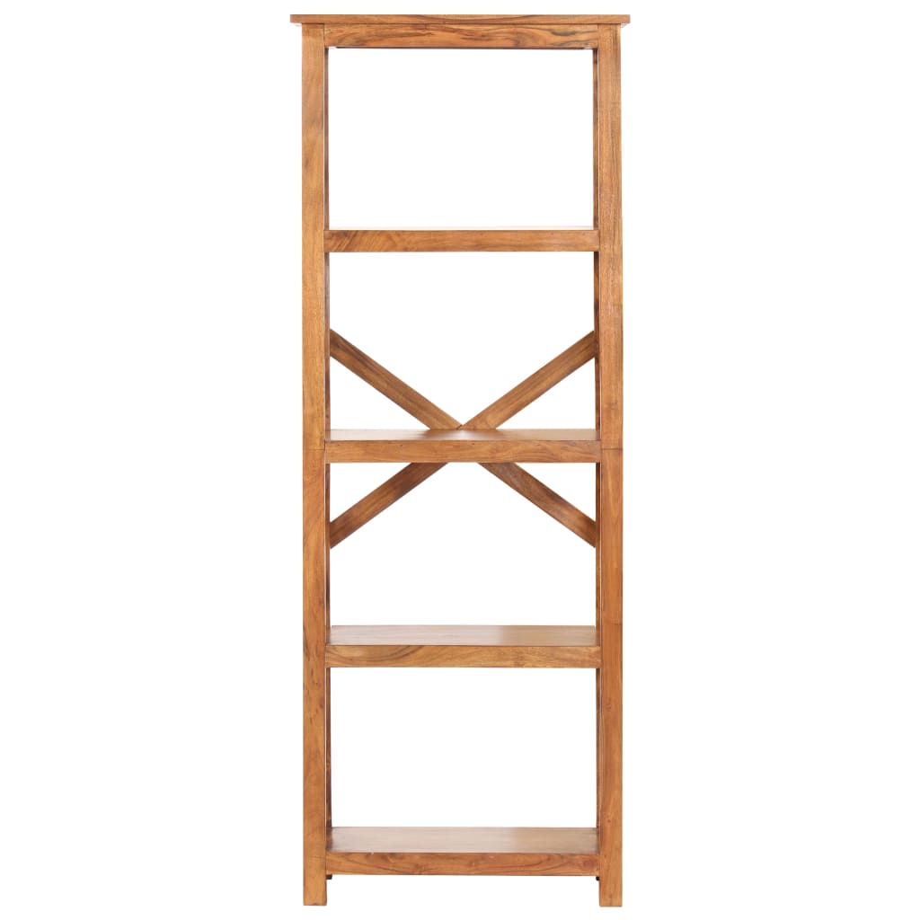 Bokhylla Trä 60x30x160 cm massivt akaciaträ honungsfinish