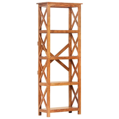 Bokhylla Trä 60x30x160 cm massivt akaciaträ honungsfinish