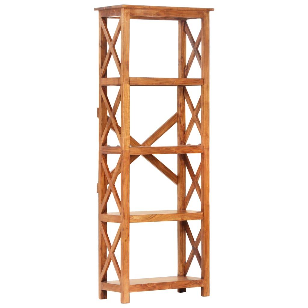 Bokhylla Trä 60x30x160 cm massivt akaciaträ honungsfinish