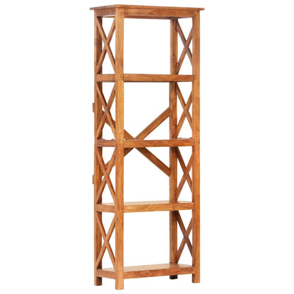 Bokhylla Trä 60x30x160 cm massivt akaciaträ honungsfinish