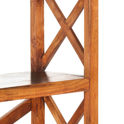 Bokhylla Trä 100x30x180 cm massivt akaciaträ honungsfinish