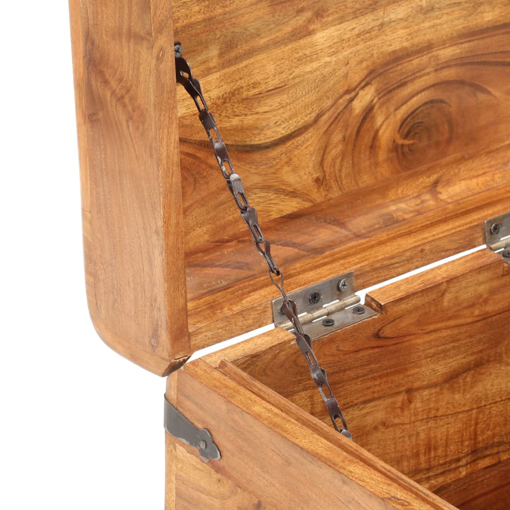 Förvaringskista 40x40x40 cm massivt akaciaträ