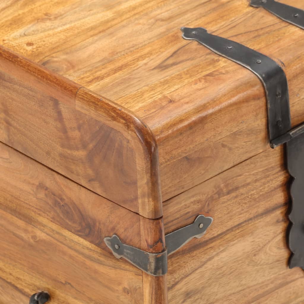 Förvaringskista 40x40x40 cm massivt akaciaträ