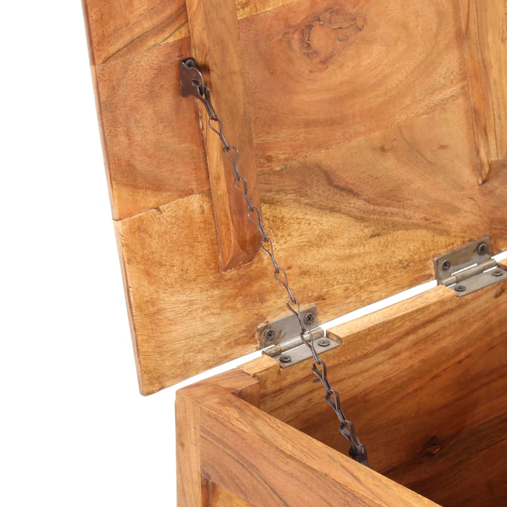 Förvaringskista 40x40x40 cm massivt akaciaträ