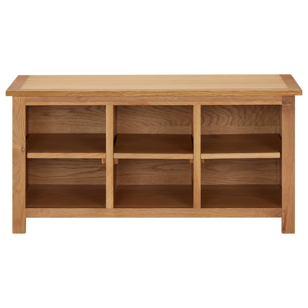 Skoställ Brun Ek Skohylla 90x37x45 cm massiv ek