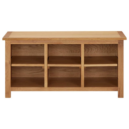 Skoställ Brun Ek Skohylla 90x37x45 cm massiv ek