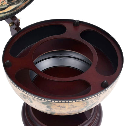 Vinställ Jordglobsbar eukalyptusträ Vit