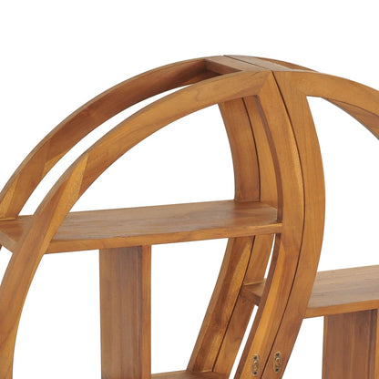 Vägghylla Trä Yin yang-vägghylla 100x20x100 cm massiv teak