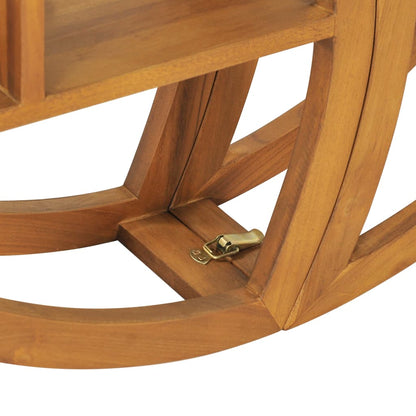 Vägghylla Trä Yin yang-vägghylla 100x20x100 cm massiv teak