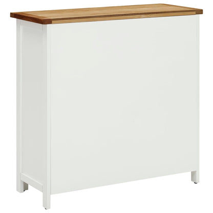 Vinställ Vinskåp 80x32x80 cm massiv ek