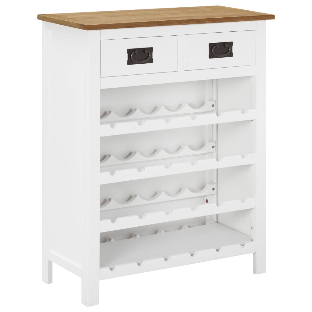 Vinställ Vinskåp 72x32x90 cm massiv ek