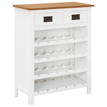 Vinställ Vinskåp 72x32x90 cm massiv ek