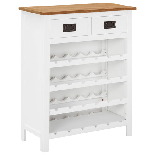 Vinställ Vinskåp 72x32x90 cm massiv ek