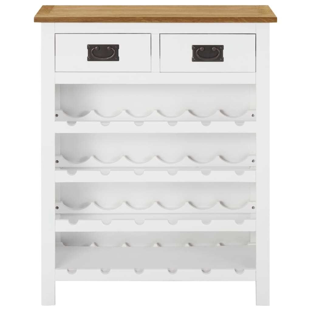 Vinställ Vinskåp 72x32x90 cm massiv ek