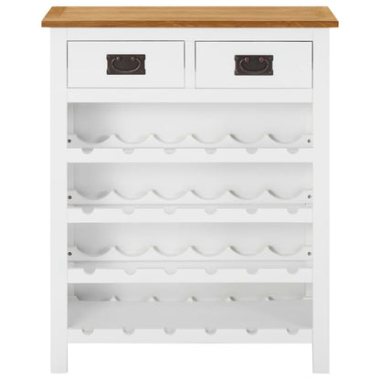 Vinställ Vinskåp 72x32x90 cm massiv ek