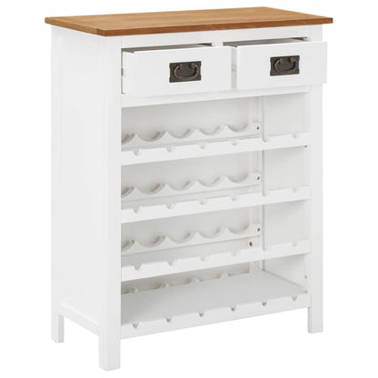 Vinställ Vinskåp 72x32x90 cm massiv ek