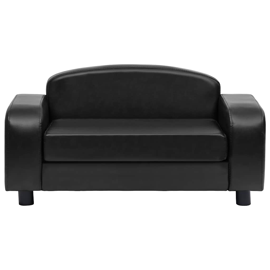Hundsäng Hundsoffa Svart 80x50x40 cm konstläder