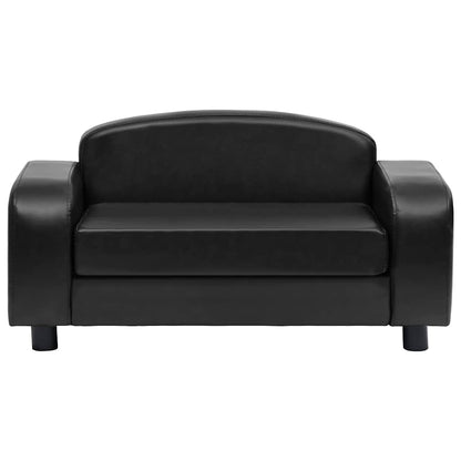 Hundsäng Hundsoffa Svart 80x50x40 cm konstläder