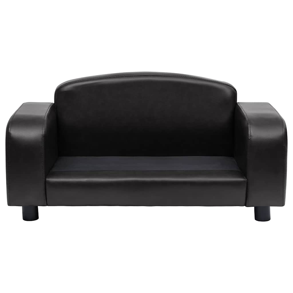Hundsäng Hundsoffa Svart 80x50x40 cm konstläder