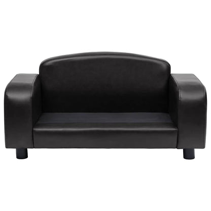 Hundsäng Hundsoffa Svart 80x50x40 cm konstläder