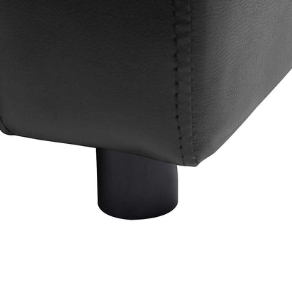 Hundsäng Hundsoffa Svart 80x50x40 cm konstläder