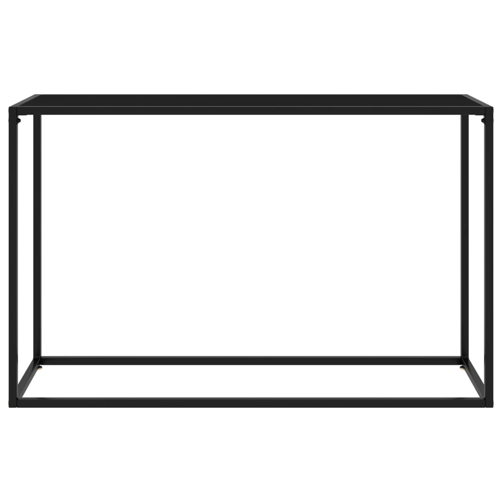 Avlastningsbord Konsollbord Svart 120x35x75 cm härdat glas