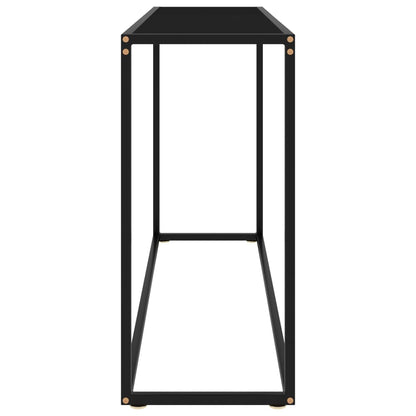 Avlastningsbord Konsollbord Svart 120x35x75 cm härdat glas