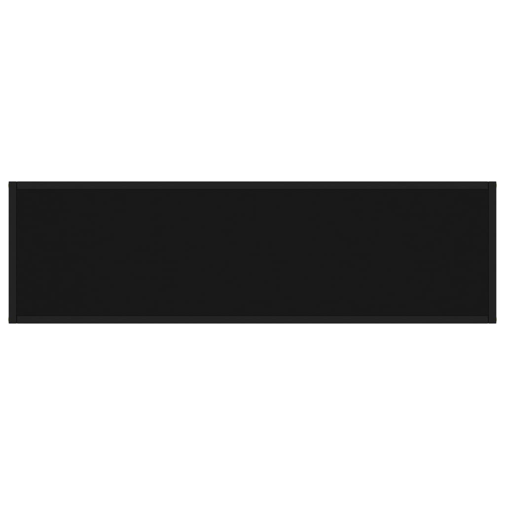 Avlastningsbord Konsollbord Svart 120x35x75 cm härdat glas