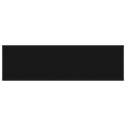 Avlastningsbord Konsollbord Svart 120x35x75 cm härdat glas