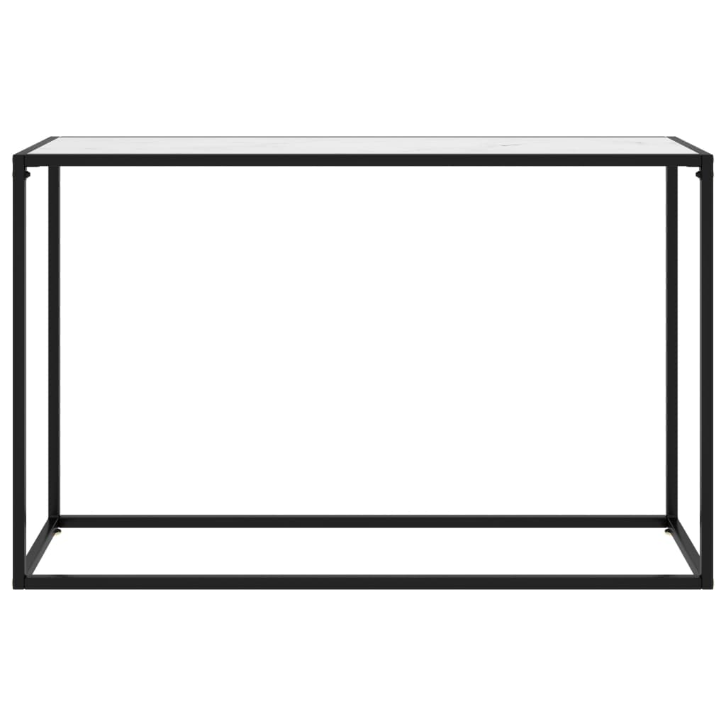 Avlastningsbord Konsollbord Vit 120x35x75 cm härdat glas