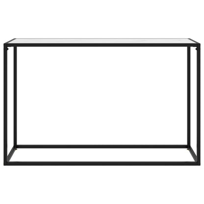 Avlastningsbord Konsollbord Vit 120x35x75 cm härdat glas