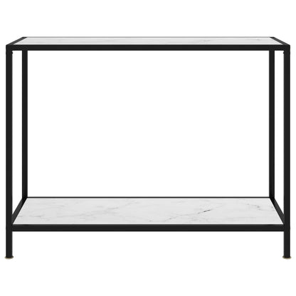 Avlastningsbord Konsollbord Vit 100x35x75 cm härdat glas