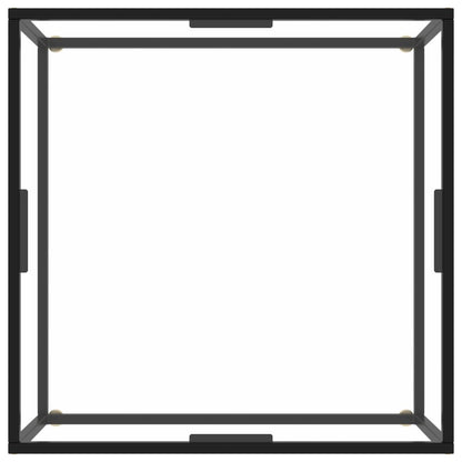 Soffbord Svart med härdat glas 80x80x35 cm