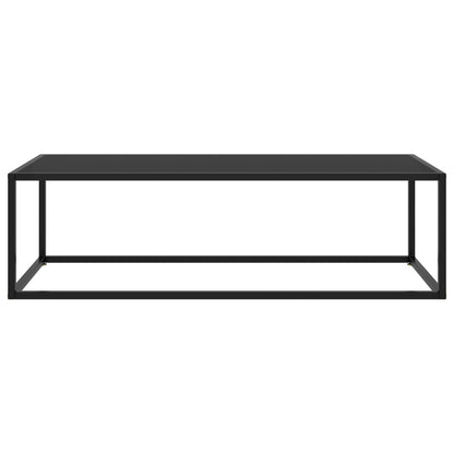 Soffbord Svart med glas 120x50x35 cm
