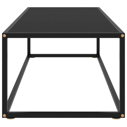 Soffbord Svart med glas 120x50x35 cm