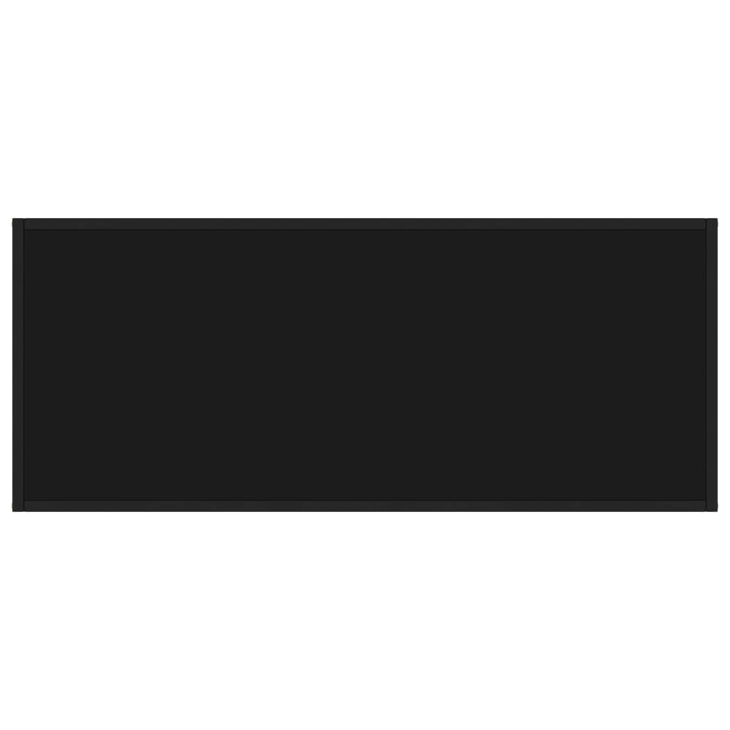 Soffbord Svart med glas 120x50x35 cm