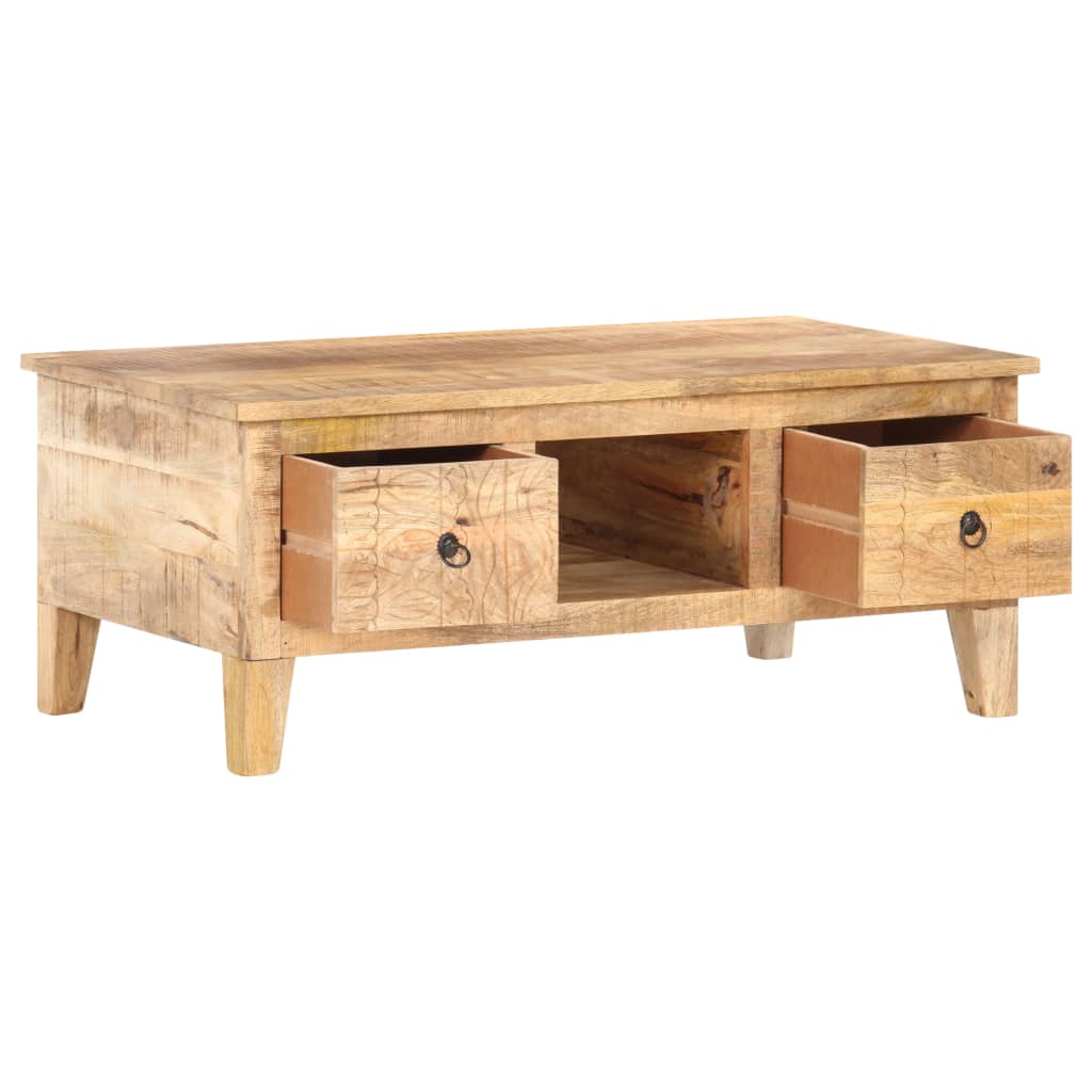 Soffbord Trä 100x55x40 cm grovt mangoträ