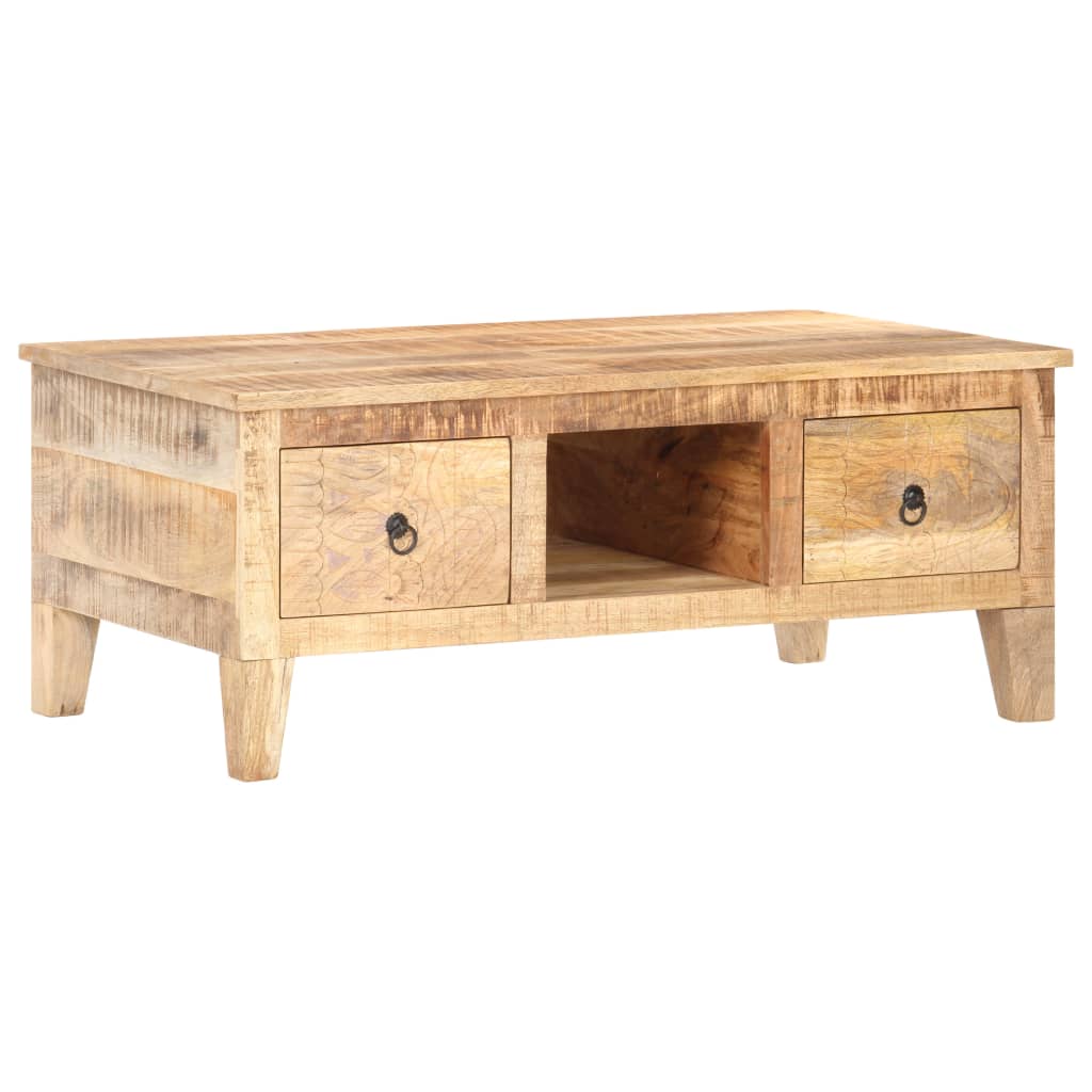 Soffbord Trä 100x55x40 cm grovt mangoträ