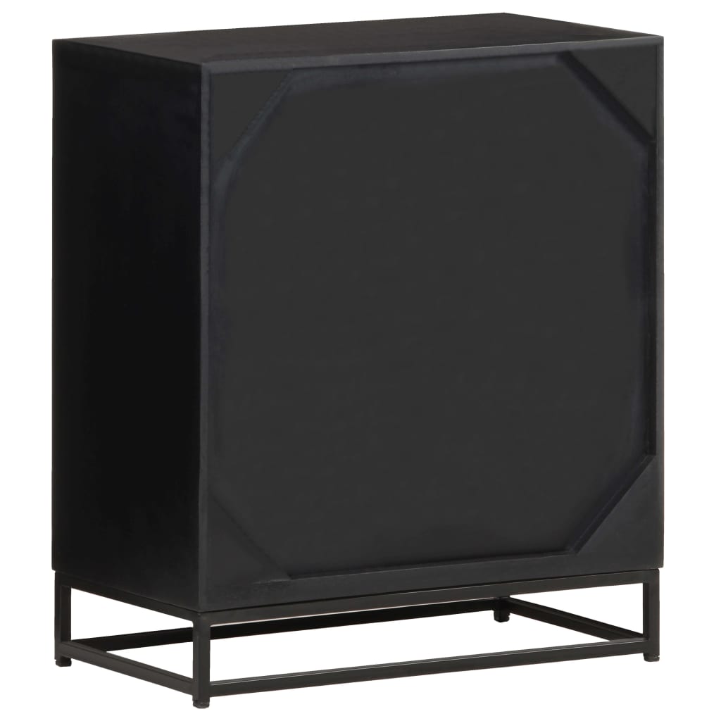 Skänk Svart 60x35x70 cm massivt mangoträ