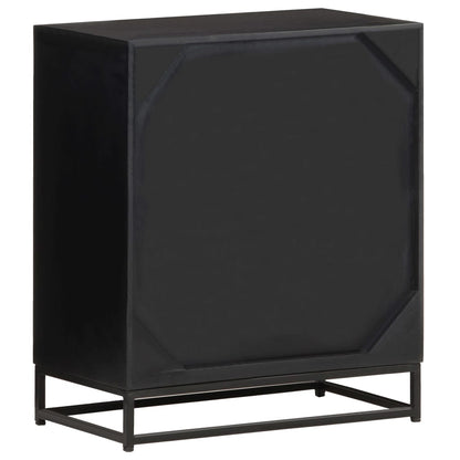 Skänk Svart 60x35x70 cm massivt mangoträ