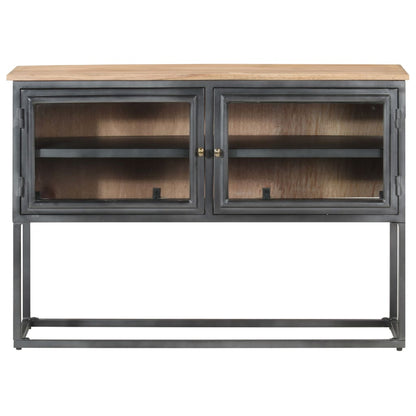 Skänk Grå 100x30x70 cm massivt akaciaträ