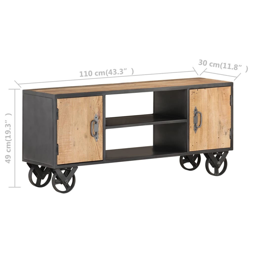 TV-Möbel Trä TV-Bänk 110x30x49 cm massivt återvunnet trä