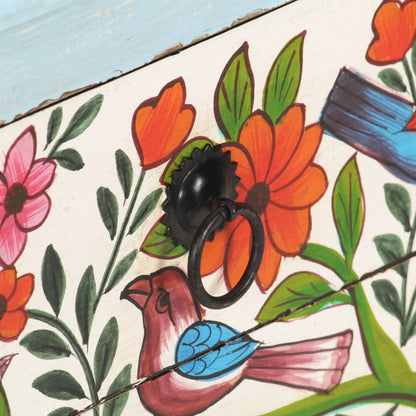 Sängbord Nattduksbord Trä Handmålat 40x30x50 cm massivt mangoträ