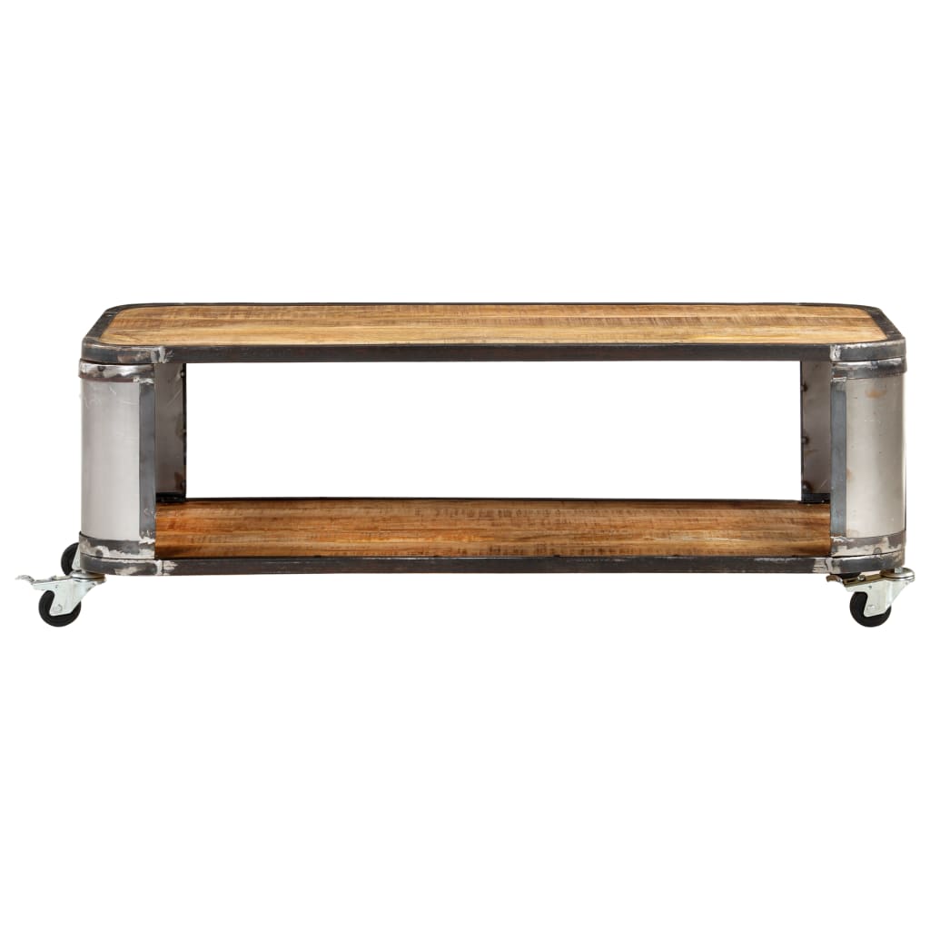Soffbord Trä 100x50x35 cm massivt mangoträ