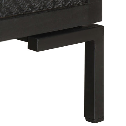 TV-Möbel Svart TV-Bänk 115x30x46 cm massivt grovt mangoträ