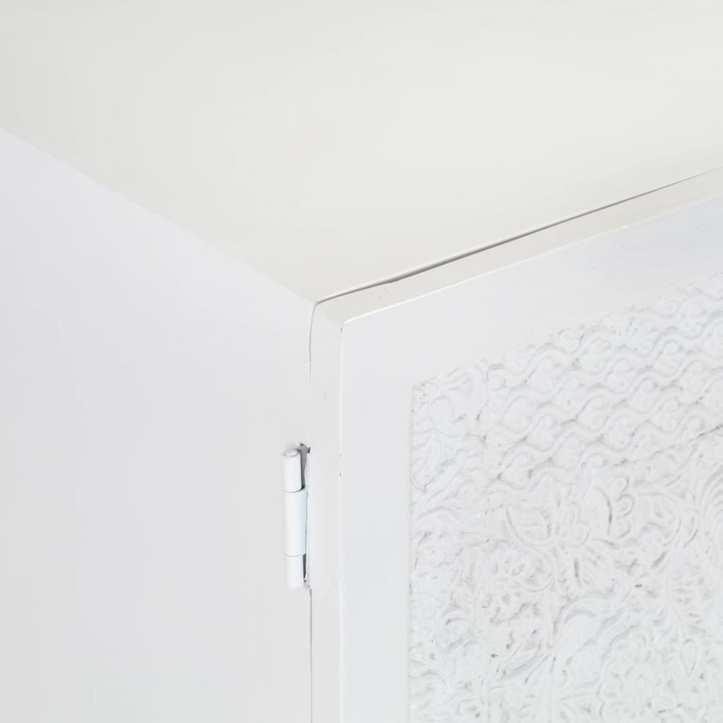 TV-Möbel Vit TV-Bänk 115x30x46 cm massivt grovt mangoträ